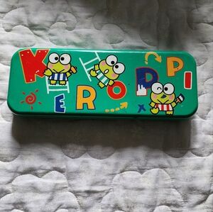 Sanrio vintage  keroppi 80s metal pencil box
